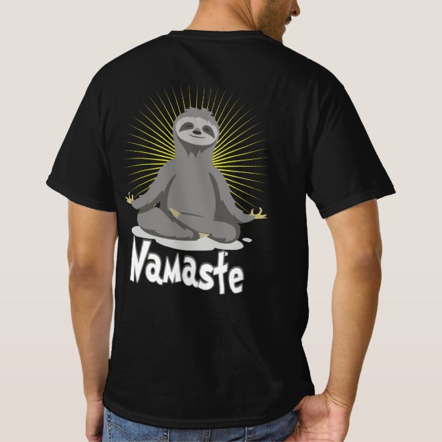 T-shirt Namaste Méditant Parcours De Yoga (Dos)