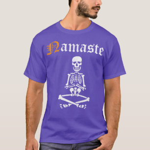 T-shirt Namaste Skeleton Halloween Yoga Halloween Asanas f