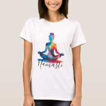 Namaste Yoga Silhouette | Méditation colorée