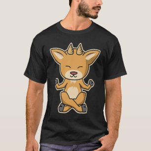 T-shirt Namaste yogi méditant drôle de yoga de chèvre