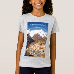 T-Shirt Namche Bazaar et vue de montagne, Népal
