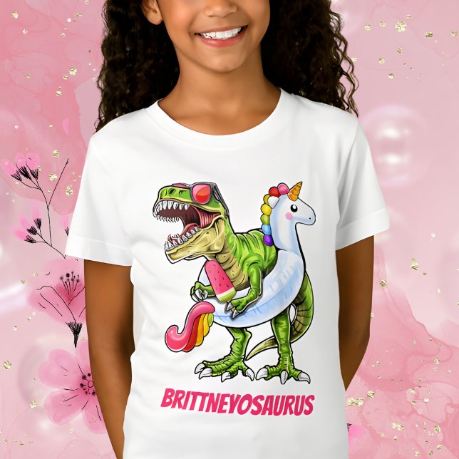T-Shirt NameoSaurus Cool T-Rex été personnalisé (Créateur téléchargé)