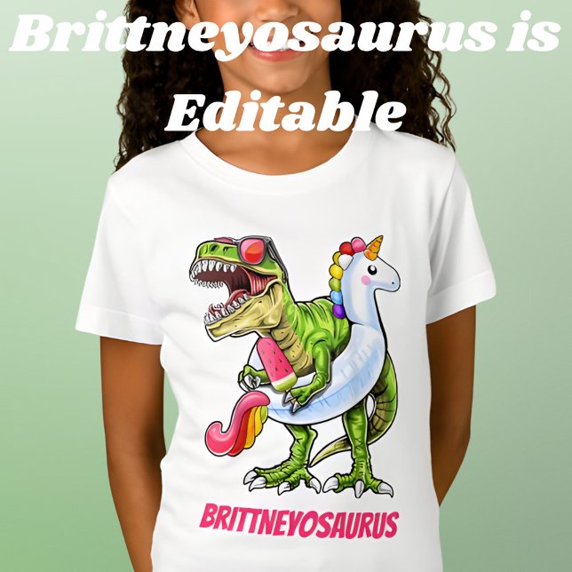 T-Shirt NameoSaurus Cool T-Rex été personnalisé (Créateur téléchargé)