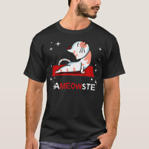 T-shirt Nameowste Kitty Chat Méditation Tee Yoga Chats Kit