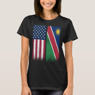 T-shirt Namibie Namibie Amérique drapeaux Fier USA Namibie
