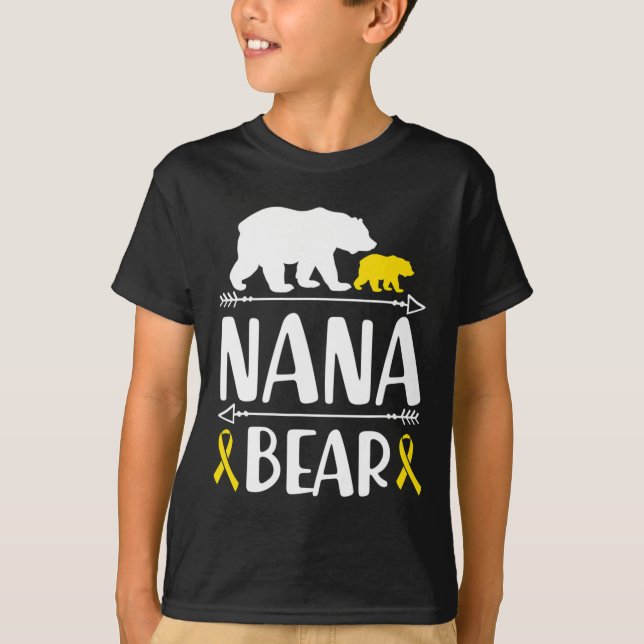 T-shirt Nana Bear Grandma De Sensibilisation Au Cancer Che (Devant)