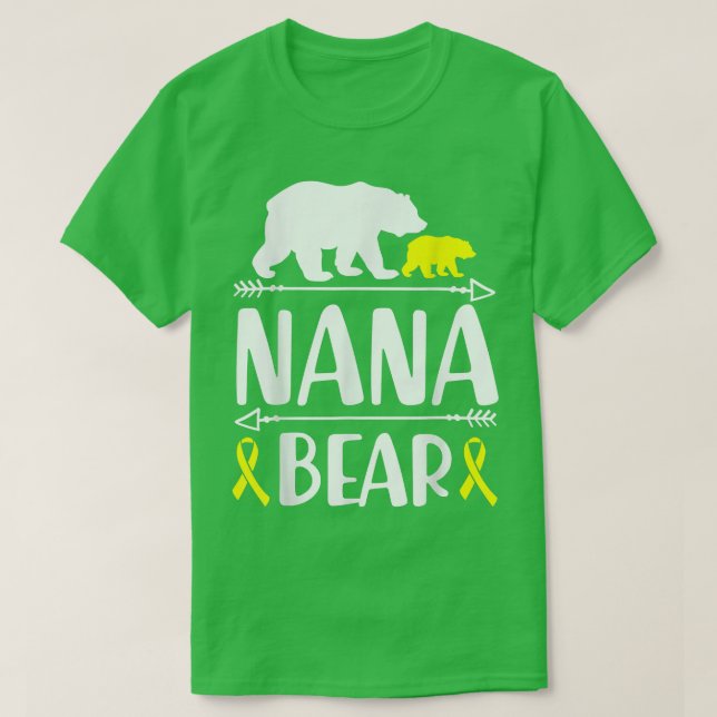 T-shirt Nana Bear Grandma De Sensibilisation Au Cancer Che (Design devant)