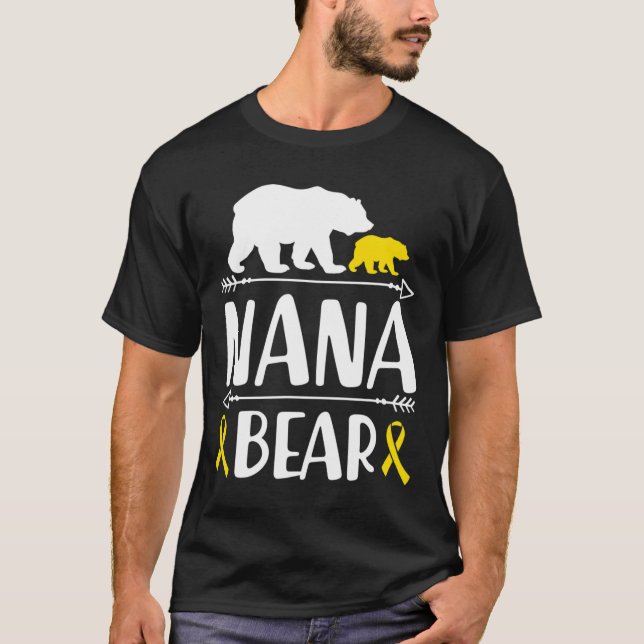 T-shirt Nana Bear Grandma De Sensibilisation Au Cancer Che (Devant)