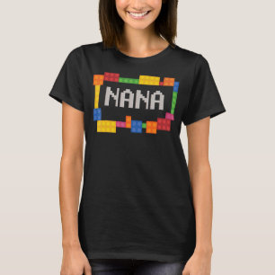 T-shirt Nana Blocks Master Builder en brique Birthda