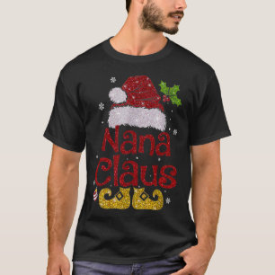 T-shirt Nana Claus Pajama de Noël Famille Correspondant No