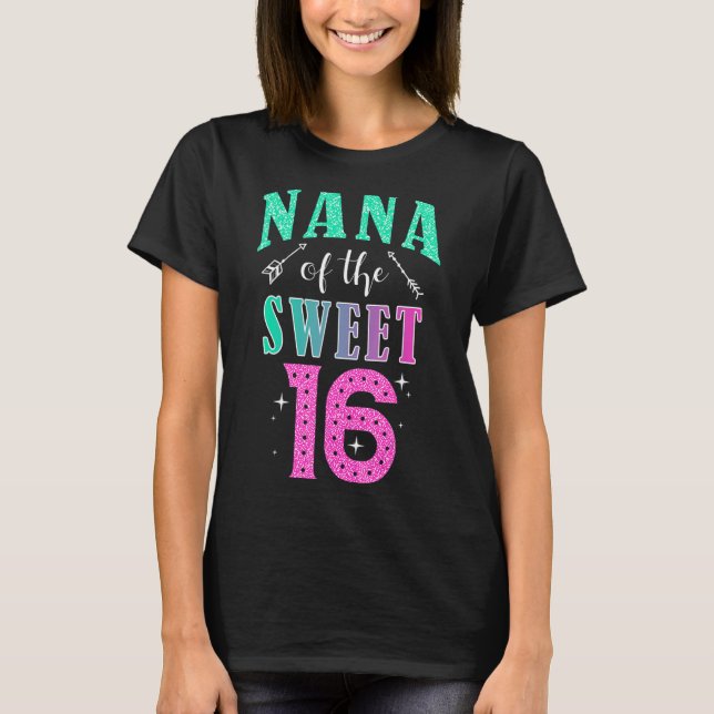 T-shirt Nana De La Douce 16 Seize Parents Correspondant Fa (Devant)
