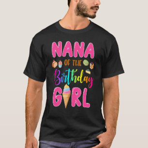 T-shirt Nana De L'Anniversaire Crème Glace Fille Thème Fam