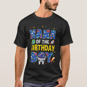 T-shirt Nana de l'anniversaire du garçon Espace Astronaute