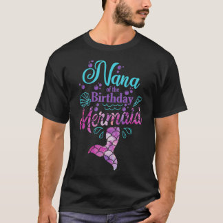 T-shirt Nana De L'Anniversaire Mermaid Fête Anniversaire M