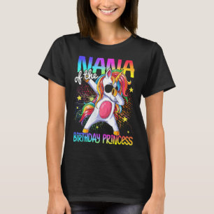 T-shirt Nana De L'Anniversaire Princesse Dabbing Unicorn