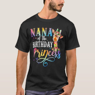 T-shirt Nana De L'Anniversaire Princesse Giraffe Anniversa