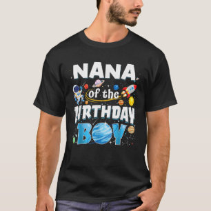 T-shirt Nana du garçon d'anniversaire Famille d'astronaute