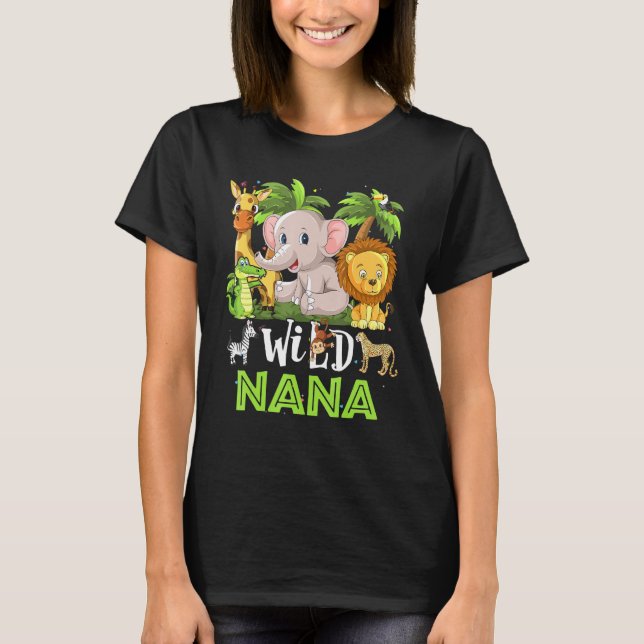 T-shirt Nana Du Zoo Sauvage Anniversaire Safari Jungle Ani (Devant)