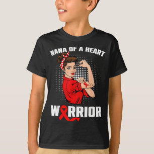 T-shirt Nana d'un guerrier du cœur Maladie cardiaque Chign