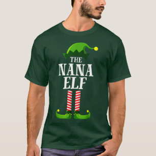 T-shirt Nana Elf Matching Family Group Christmas Party Paj