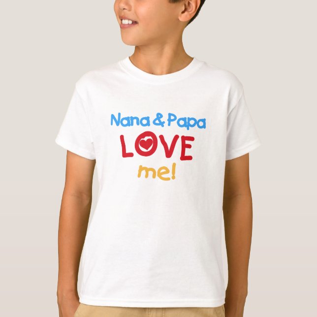 T-shirt Nana et le papa m'aiment (Devant)