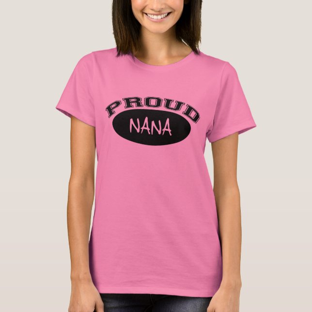 T-shirt Nana fière (noir) (Devant)