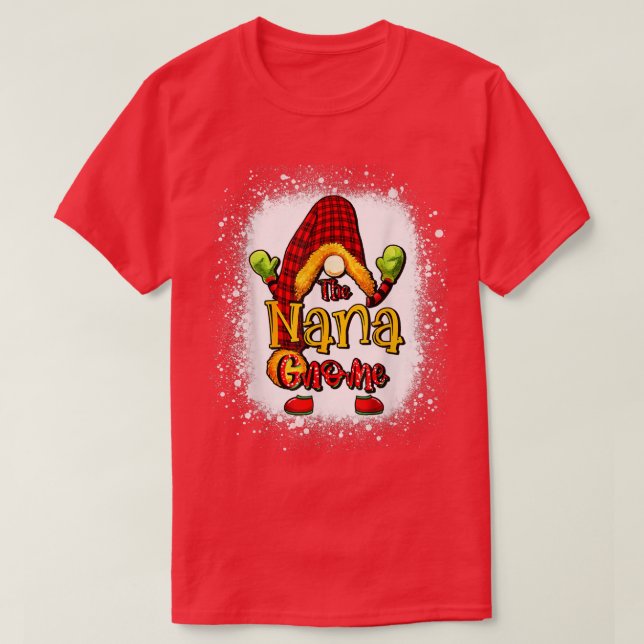 T-shirt Nana gnome pyjama de Noël assorti groupe famille (Design devant)
