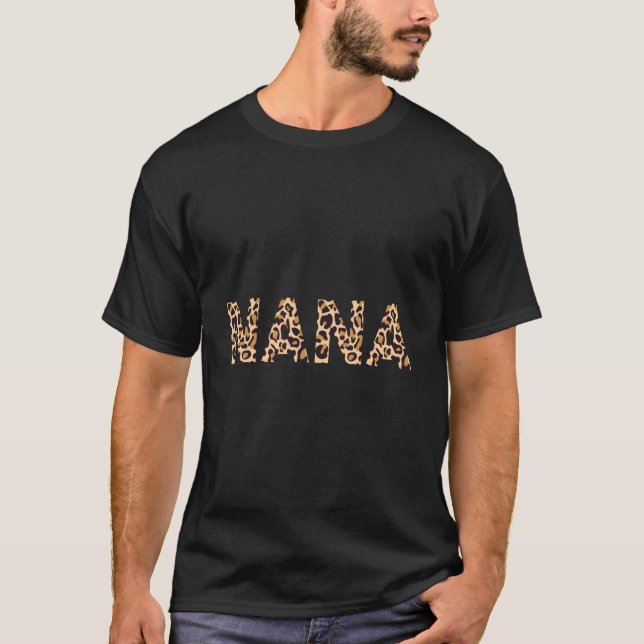 T-shirt Nana Leopard Grandma For Mother'S Day (Devant)