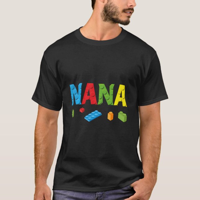 T-shirt Nana Master Builder Bâtiment Briques Blocs Famille (Devant)