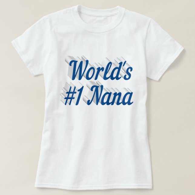 T-shirt Nana mer bleu texte Fête des mères (Design devant)