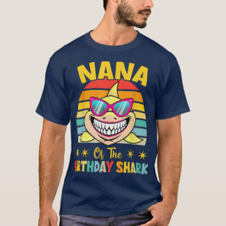 T-shirt Nana Of The Shark Birthday Family Matching Birthda