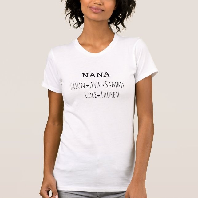 T-shirt Nana personnalisée, Cadeau grand-mère, Nana person (Devant)