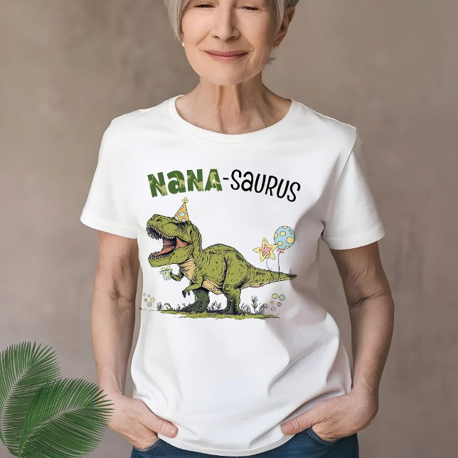 T-shirt Nana-saurus Dinosaur Thème Fun Anniversaire de enf (Cute Nana-saurus dinosaur theme kids birthday party matching family t-shirt, T-Rex, grandma 3-Rex )