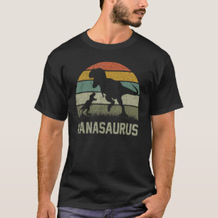 T-shirt Nana Saurus Rex Dinosaur Nanasaurus Famille Matchi