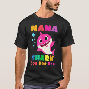 T-shirt Nana Shark Anniversaire Nana Shark Famille Mère Da