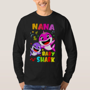 T-shirt Nana Shark Anniversaire Nana Shark Famille Mère Da