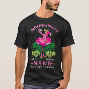 T-shirt Nanamingo Grand-mère Flamant rose Lover Gramma Gra