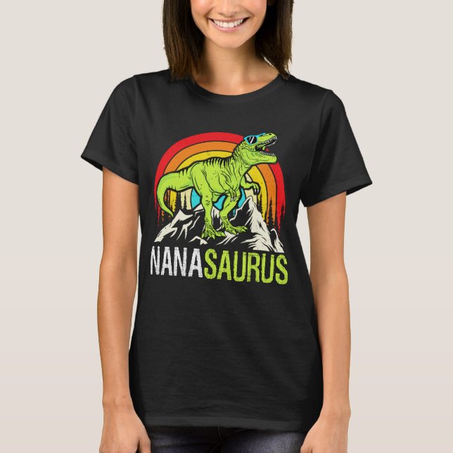 T-shirt Nanasaurus Dinosaur T Rex Nana Saurus Grand (Devant)