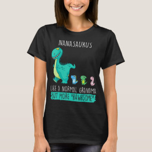 T-shirt Nanasaurus Rawrsome Rex Dinosaur Nana Grandma Moth
