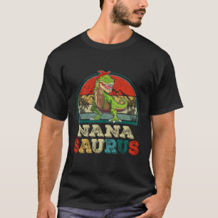 T-shirt Nanasaurus T Rex Dinosaur Funny Famille Nana Sauru