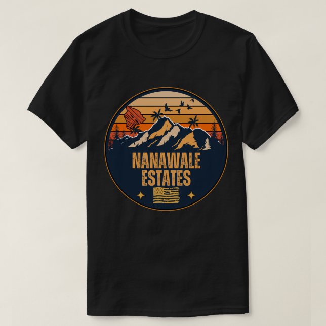 T-shirt Nanawale Estates, Hawaï (Design devant)