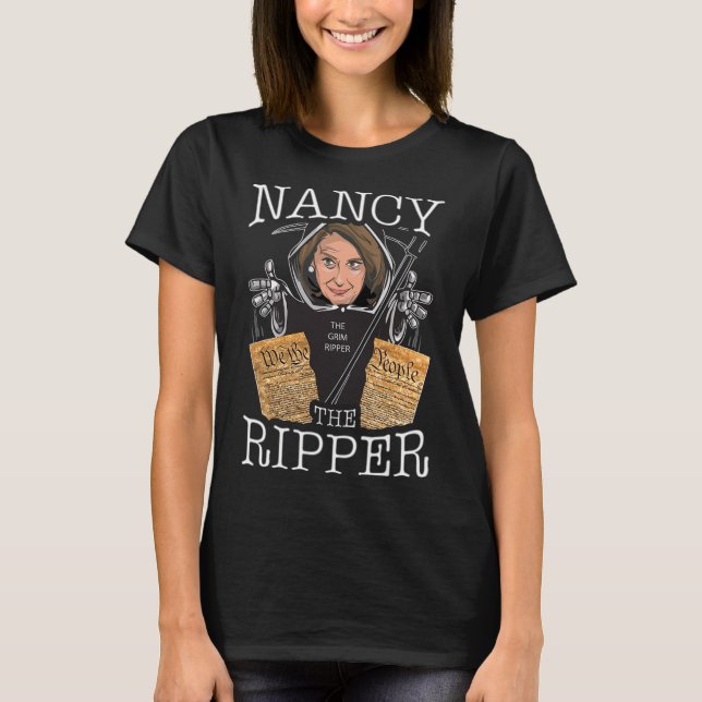 T-shirt Nancy la dépeceuse Pelosi déchire la Constitution  (Devant)