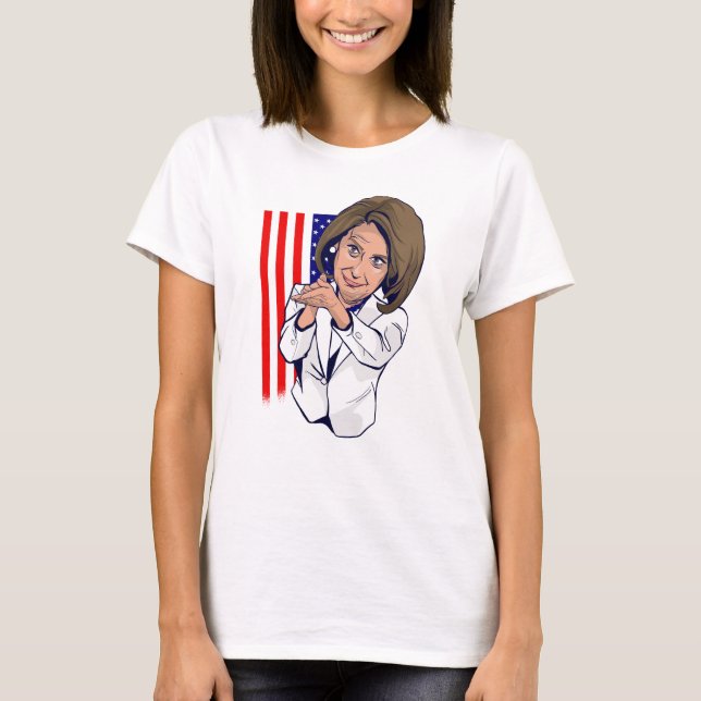 T-shirt Nancy Pelosi applaudissant le mème (Devant)