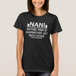 T-shirt Nani Definition Funny Grandma Mother Day Gift<br><div class="desc">Get this funny saying outfit for the best grandma ever who loves her adorable grandkids,  grandsons,  granddaughters on mother's day or christmas,  grandparents day,  Wear this to recognize your sweet grandmother!</div>