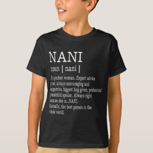 T-shirt Nani Définition Grandma Fête des mères Cadeaux Fem
