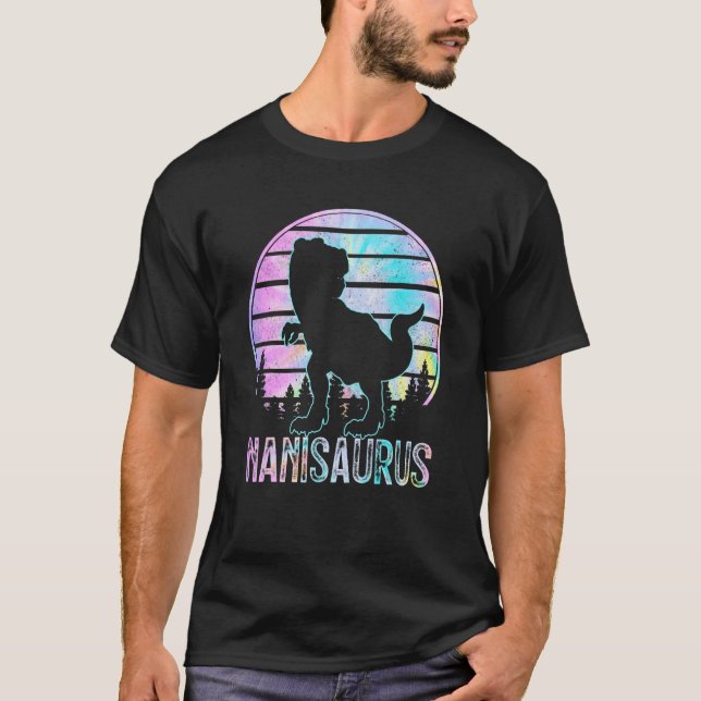 T-shirt Nanisaurus Rex Dinosaur Nani Saurus Tye Die Matchi (Devant)