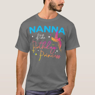 T-shirt Nanna de l'anniversaire Princesse Anniversaire Uni