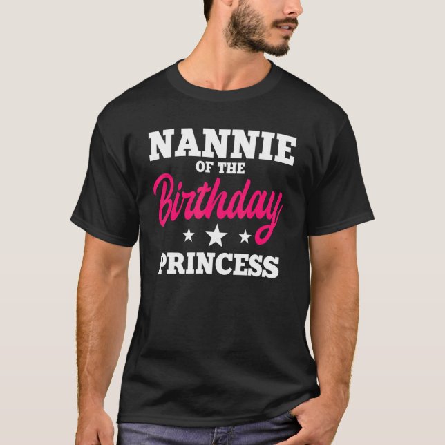 T-shirt Nannie De L'Anniversaire Princess Party Anniversai (Devant)