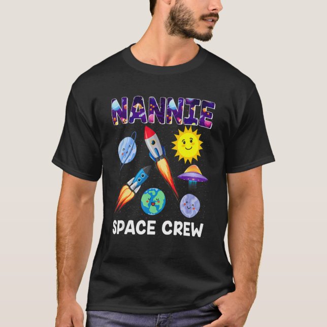 T-shirt Nannie Équipe Spatiale Nannie De L'Astro Du Garçon (Devant)