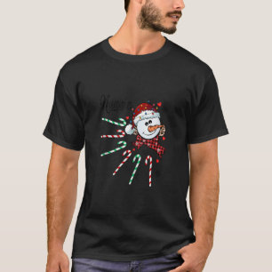T-shirt Nannie Snowman Sucre de canne Noël Noël Noël Noël 